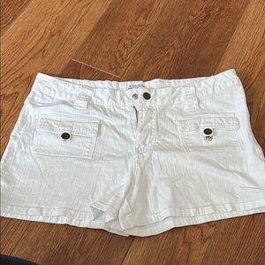 Women's White Casual Shorts